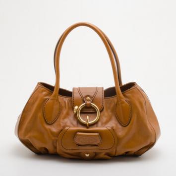 Tod's Caramel Leather Small Satchel