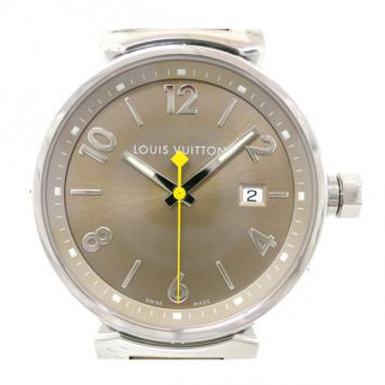 Louis Vuitton Tambour SS & Leather Brown Unisex Wristwatch