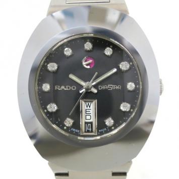 Pre Owned Rado Diastar SS Diamond Black Mens Wristwatch