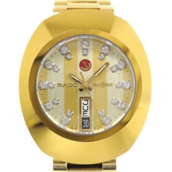 Pre Owned Rado Diastar Gold Plated Diamond Mens Wristwatch