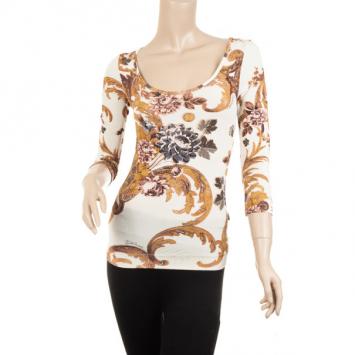 Just Cavalli Printed 3/4 Sleeve Top XS