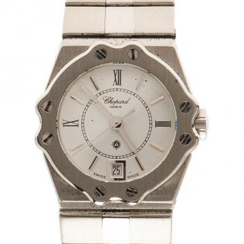 Chopard White Stainless Steel St. Moritz Women's Wristwatch 22MM