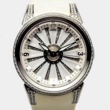 Perrelet White Stainless Steel Turbine XL Double Rotor Unisex Wristwatch 44 MM
