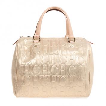 Carolina Herrera Metallic Andy Boston Bag