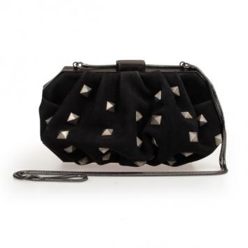 Philippe Roucou Black Isadorable Studded Clutch