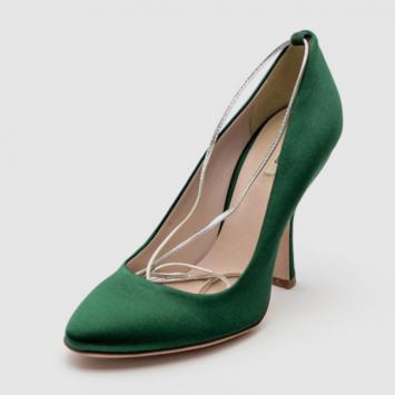 Miu Miu Emerald Green Satin Pumps Size 37
