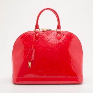 Louis Vuitton Rouge Grenadine Vernis Alma MM