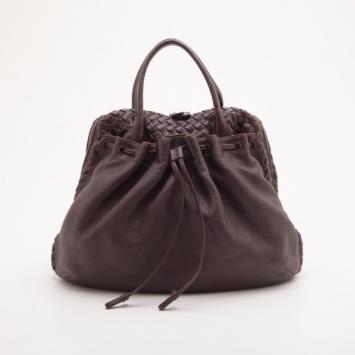 Bottega Veneta Brown Dome Drawstring Bag