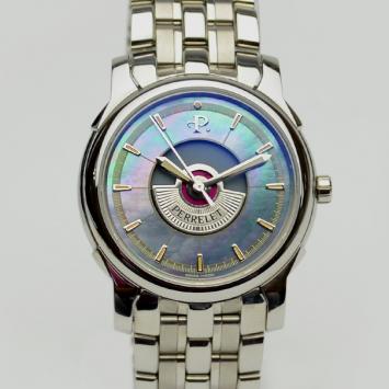 Pre Owned Perrelet Tempest Stainless Steel Blue Limited Edition Mens Wristwatch 
