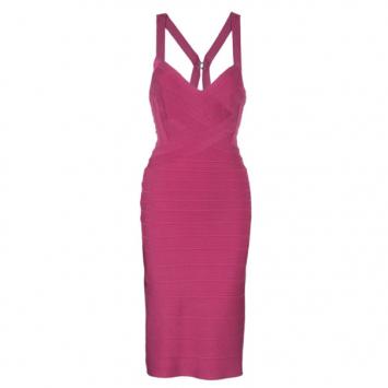 Herve Leger Fuschia Bandage Dress S