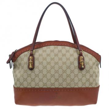 Gucci Red Original GG Canvas Laid Back Crafty Top Handle