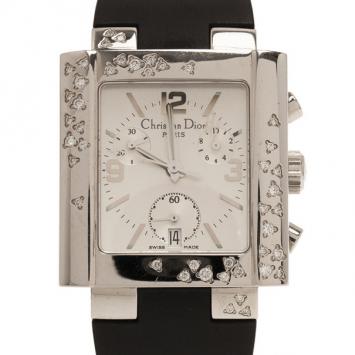 Dior White Stainless Steel Classic Women's Wristwatch 31MM