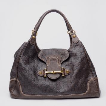 Gucci Brown Leather New Pelham Large Shoulder Bag
