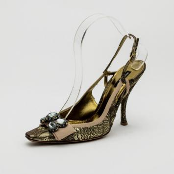 Dolce and Gabbana Embellished Slingback Sandals Size 38