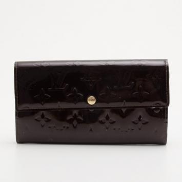 Louis Vuitton Burgundy Vernis Sarah Wallet