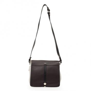 Furla Brown and Grey Globetrotter Large Bandoliera