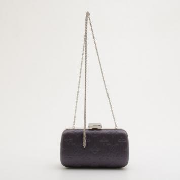Louis Vuitton Limited Edition Chrome Monogram Minaudiere Motard Clutch Bag