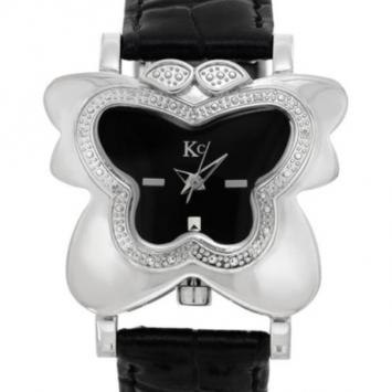 KC Diamond SS Black & Silver Ladies Wristwatch