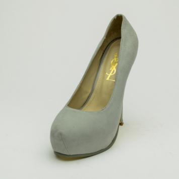 Yves Saint Laurent Grey Suede Tribute Too Platform Pumps Size 38