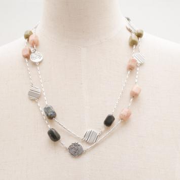 KENZO 120 CM Silver Beads Necklace