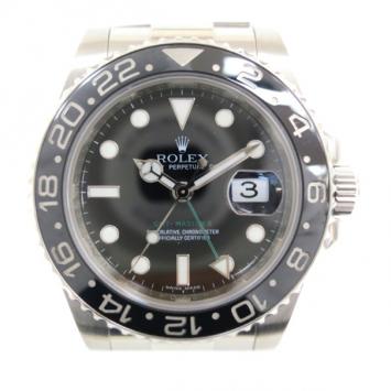 Pre Owned Rolex GMT Master II V SS Black Mens Wristwatch