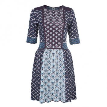 M Missoni Patterned Knit A-Line Dress M