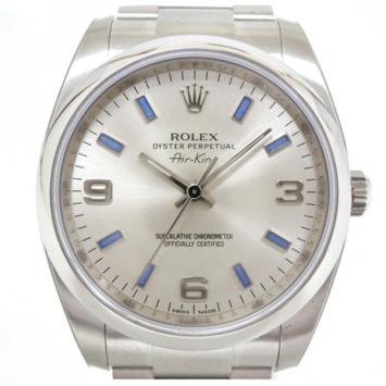 Pre Owned Rolex Air King G SS Silver Mens Wristwatch