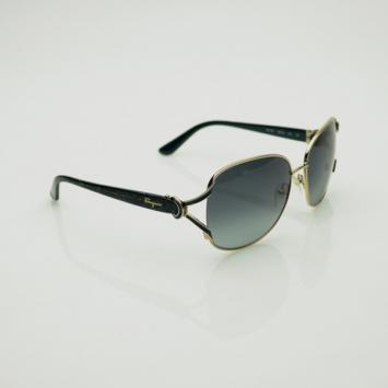 Pre Owned Salvatore Ferragamo Shiny Gold SF115S Sunglasses