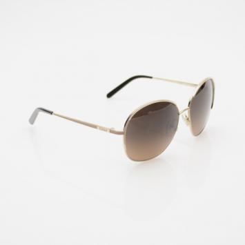 Chloé Light Gold Brown CE104S Rounded Sunglasses