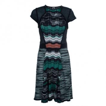 M Missoni Wave Print Multicolor Dress M