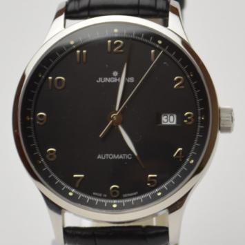 Pre Owned Erhard Junghans Black Meister Classic Mens Wristwatch