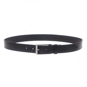 Pre Owned Burberry Black Leather Belt 85CM