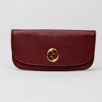 Gucci Red Leather 1973 Clutch