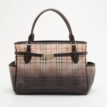 Burberry Equestrian Check Print Shopper