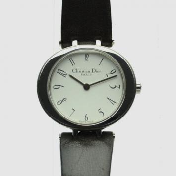 Christian Dior White SS Ladies Wristwatch 