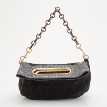 Louis Vuitton Limited Edition Monogram Patent Motard After Dark Clutch
