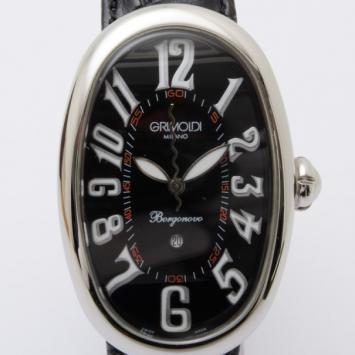 Grimoldi Milano Black Borgonovo SS Automatic Ladies Wristwatch 