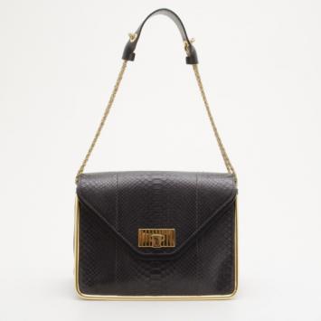 Chloe Navy Python Sally Bag