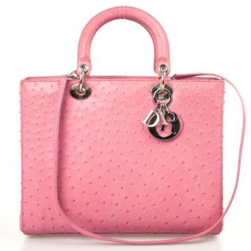 Christian Dior Medium Lady Dior in Ostrich