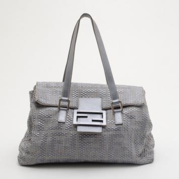 Fendi Big Mama Straw Flap Bag