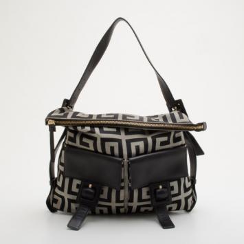 Givenchy Black Monogram Canvas Satchel