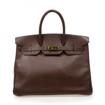 Hermes Brown Couchevel Birkin 35