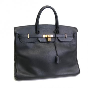 Hermes Black Taurillon Clemence Birkin 40