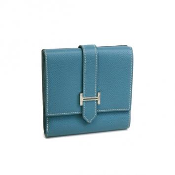 Hermes Blue Jean Epsom Bifold Wallet