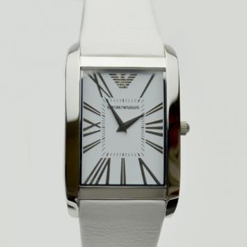 Emporio Armani White Super Slim Unisex Wristwatch