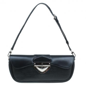 Louis Vuitton Black Epi Leather Montaigne Clutch Bag