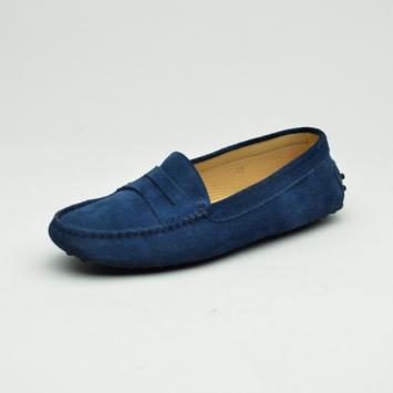 Tod's Blue Suede Gommini Moccasin Driving Loafers Size 37
