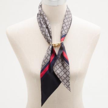 Gucci Scarf With Gold 'GG' Logo