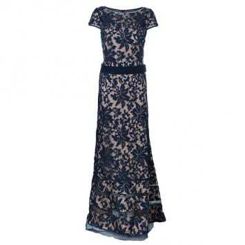 Tadashi Shoji Brocade Print Maxi Dress L