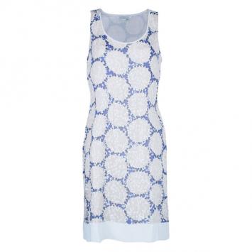 Diane Von Furstenberg Desta Dot Print Sequin Embellished Dress S